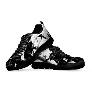 Demon Samurai Print Black Running Shoes