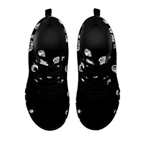Diamond Gems Print Black Running Shoes