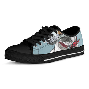 Drawing Jack Russell Terrier Print Black Low Top Sneakers