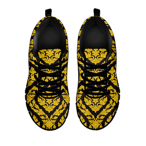 Ethnic Thai Pattern Print Black Running Shoes