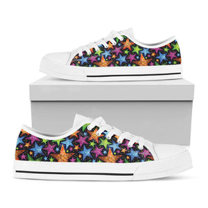 Fantastic Star Pattern Print White Low Top Sneakers