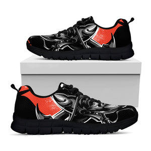 Firefighter Devil Print Black Running Shoes