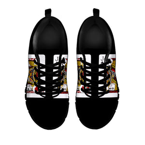 Four Jacks Playing Cards Print Black Running Shoes