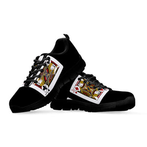 Four Jacks Playing Cards Print Black Running Shoes