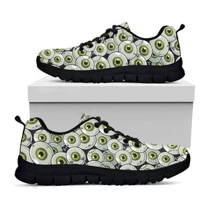 Frankenstein Eyeball Pattern Print Black Running Shoes