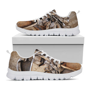 Freemasonry Emblem Print White Running Shoes