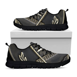 Freemasonry Medal Print Black Running Shoes