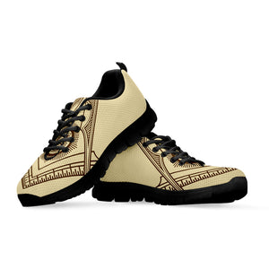 Freemasonry Symbol Print Black Running Shoes