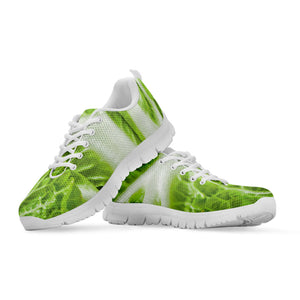 Fresh Cabbage Leaf Print White Running Shoes