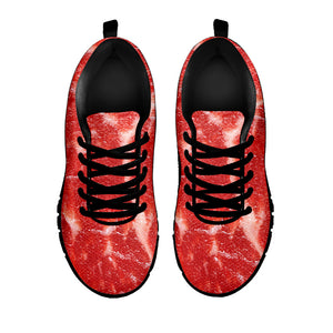 Fresh Meat Print Black Running Shoes