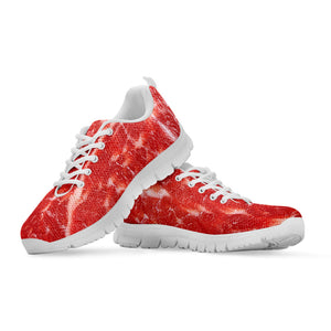 Fresh Meat Print White Running Shoes