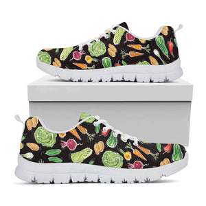 Fresh Vegetable Pattern Print White Running Shoes