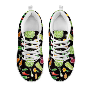 Fresh Vegetable Pattern Print White Running Shoes