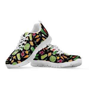 Fresh Vegetable Pattern Print White Running Shoes