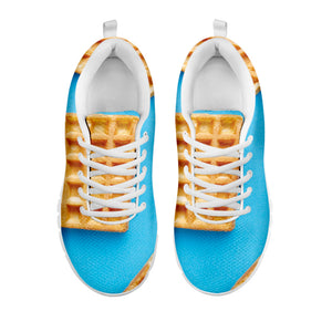 Fresh Waffles Print White Running Shoes