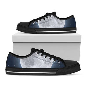 Full Moon Print Black Low Top Sneakers