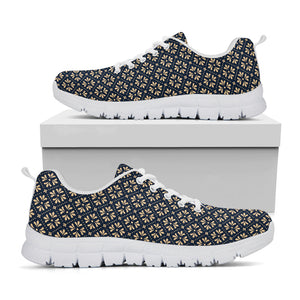 Geometric Floral Print White Running Shoes