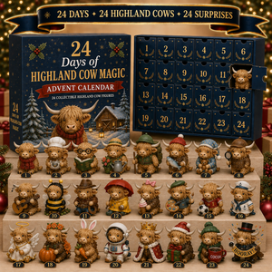 Highland Cow Magic Christmas Advent Calendar 2026 Xmas Decor Gifts For Pet Lovers