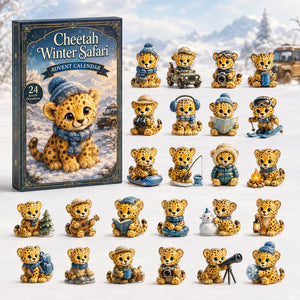Cheetah Winter Safari Advent Calendar 2026 Xmas Countdown Christmas Gifts For Cheetah Lovers