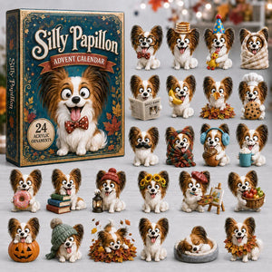 Silly Papillon Advent Calendar 2026 Advent Ornament Calendar Gifts Idea For Dog Mom