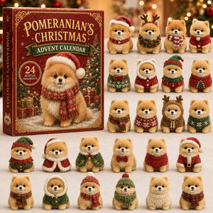 Pomeranian_s Christmas Advent Ornaments Xmas Calendar Countdown Gifts For Pomeranians Lovers