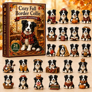 Cozy Fall Border Collie Advent Calendar 2026 Autumn Advent Calendar Gift For Border Collie Lovers