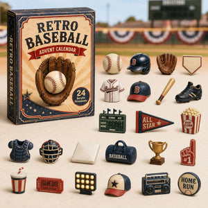 Baseball Retro Advent Calendar Game Day Home Decor Unique Gifts For Baseball Lovers