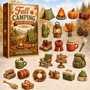 Fall Camping Advent Calendar Autumn Advent Ornaments Unique Gifts For Camping Lovers