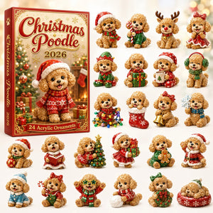 Christmas Poodle Advent Calendar 2026 Xmas Countdown Gift For Poodle Lovers