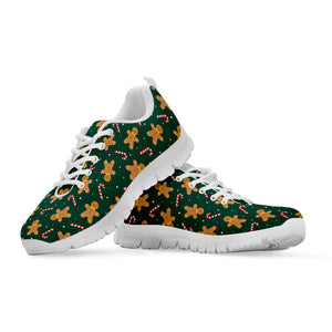 Gingerbread Man Cookies Pattern Print White Running Shoes