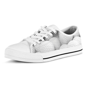 Golf Ball 3D Print White Low Top Sneakers
