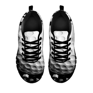 Golf Ball Breaking Wall Print Black Running Shoes