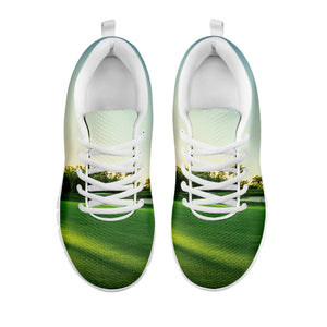 Golf Course Print White Running Shoes