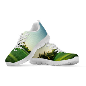 Golf Course Print White Running Shoes