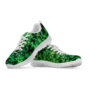 Green Ivy Wall Print White Running Shoes