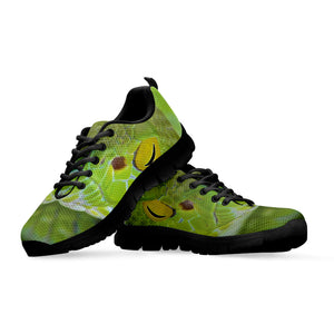 Green Pit Viper Print Black Running Shoes