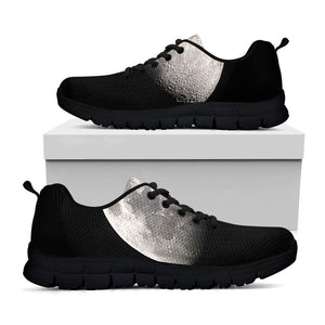Half Moon Print Black Running Shoes