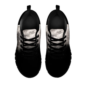 Half Moon Print Black Running Shoes