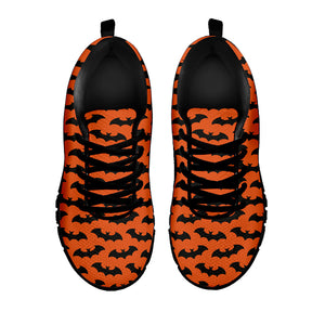 Halloween Bat Pattern Print Black Running Shoes
