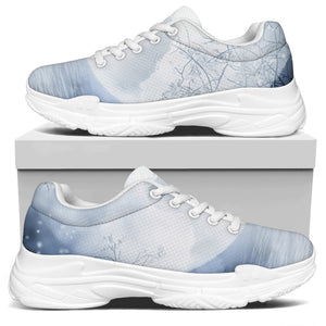 Halloween Moonlight Print White Chunky Shoes