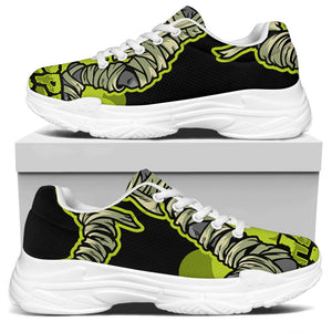 Halloween Mummy Print White Chunky Shoes