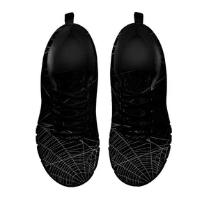 Halloween Spider Web Print Black Running Shoes