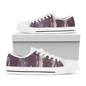 Halloween Zombie Crowd Print White Low Top Sneakers