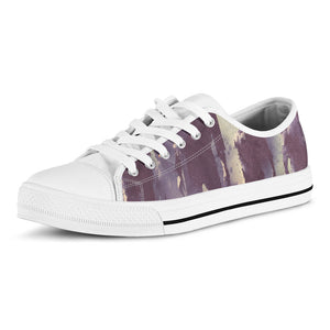 Halloween Zombie Crowd Print White Low Top Sneakers