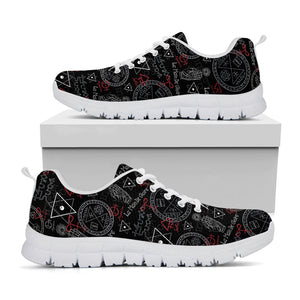 Hand Of Glory Black Magic Witch Print White Running Shoes