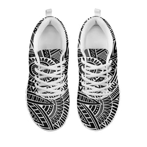 Hawaii Polynesian Tribal Print White Running Shoes