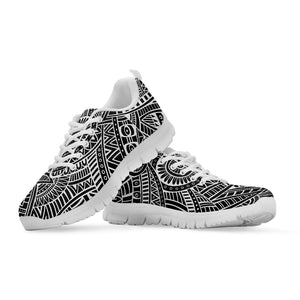 Hawaii Polynesian Tribal Print White Running Shoes