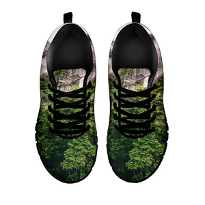 High Mountain Print Black Running Shoes