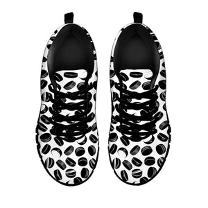 Hockey Puck Pattern Print Black Running Shoes