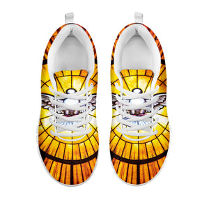 Holy Spirit Dove Stained Glass Print White Running Shoes